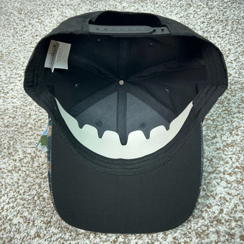 Minecraft Movie Hat Cap Snap Back Black Embroidered Video Game Men Entertainment